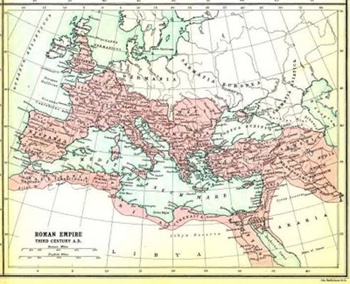 map of the Roman Empire in the 3rd century