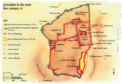 map of first century Jerusalem