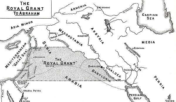 Map of the land that was given to Abrahan